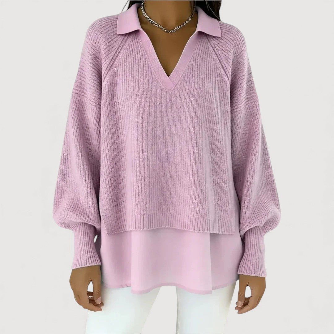 REZY – LAYERED KNIT TOP