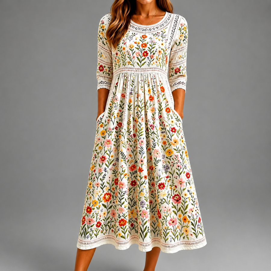 Irish Garden Charm | Midi Dress