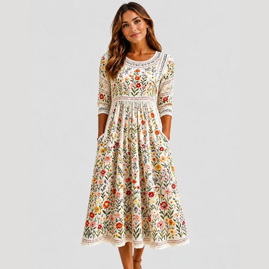 Irish Garden Charm | Midi Dress