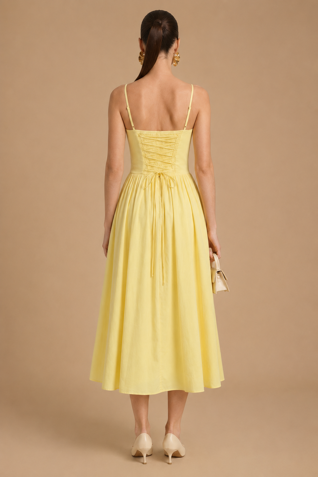 Tesa - Bodice Pleated Midi Dress
