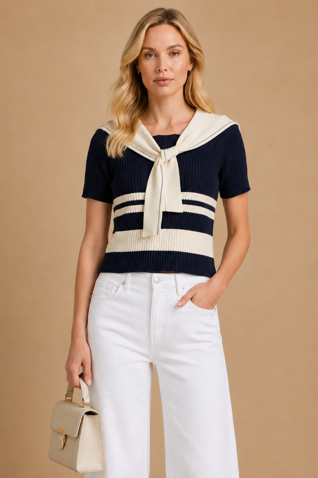 Lure - Nautical Striped Knit Top