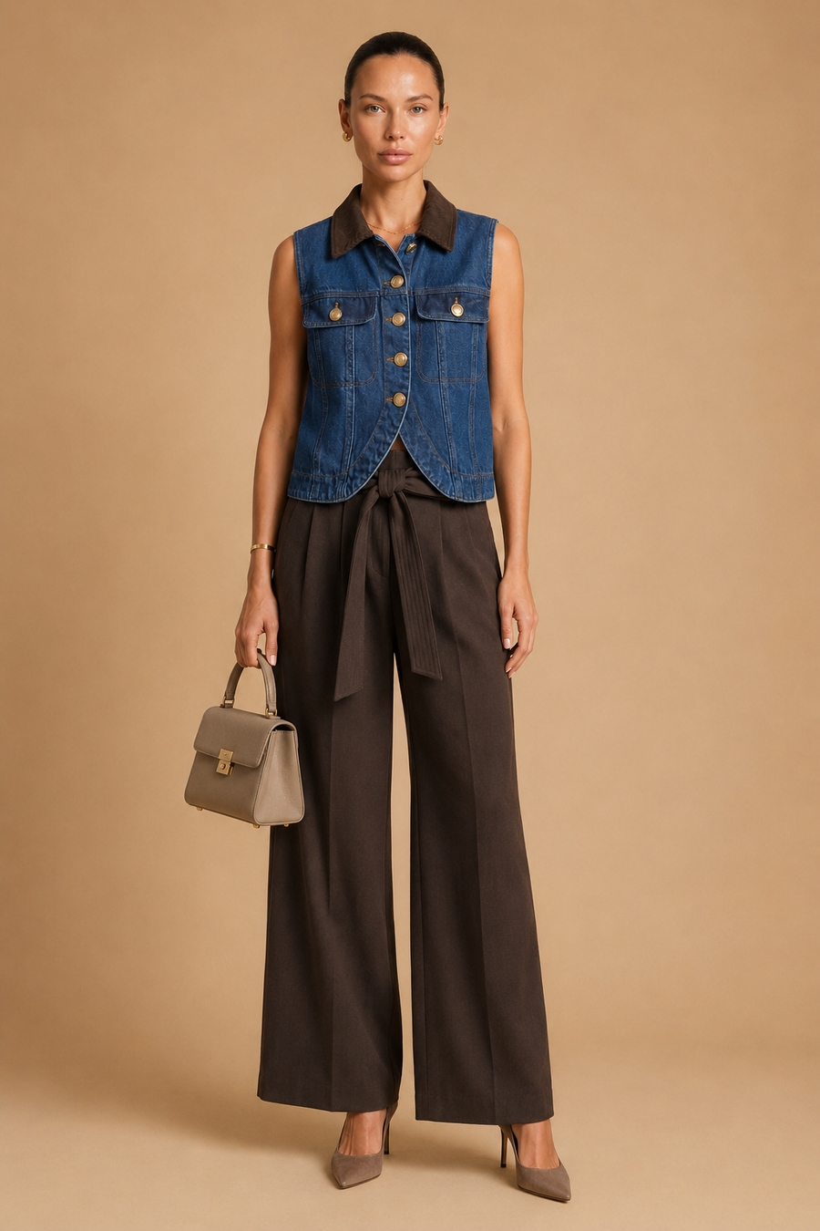 Ayu - Denim & Corduroy Heritage Vest
