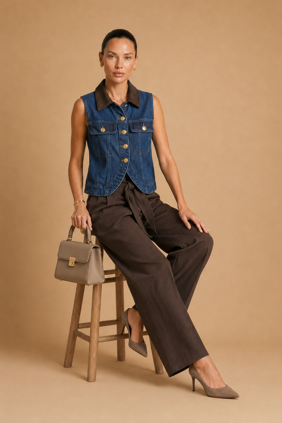 Ayu - Denim & Corduroy Heritage Vest