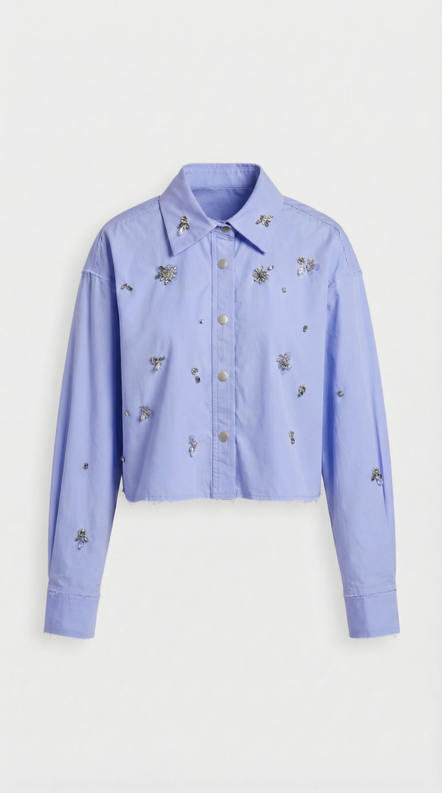 Avi - Jewels-Embellished Cropped Shirt