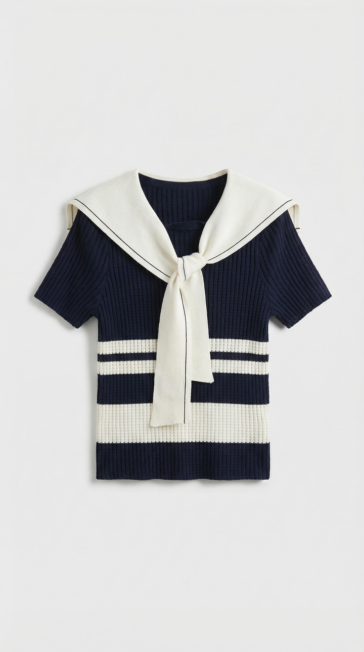 Lure - Nautical Striped Knit Top