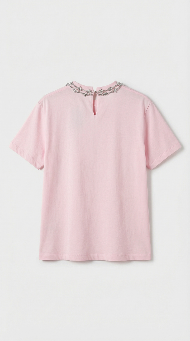 Dira - Crystal-Embellished Cotton T-Shirt
