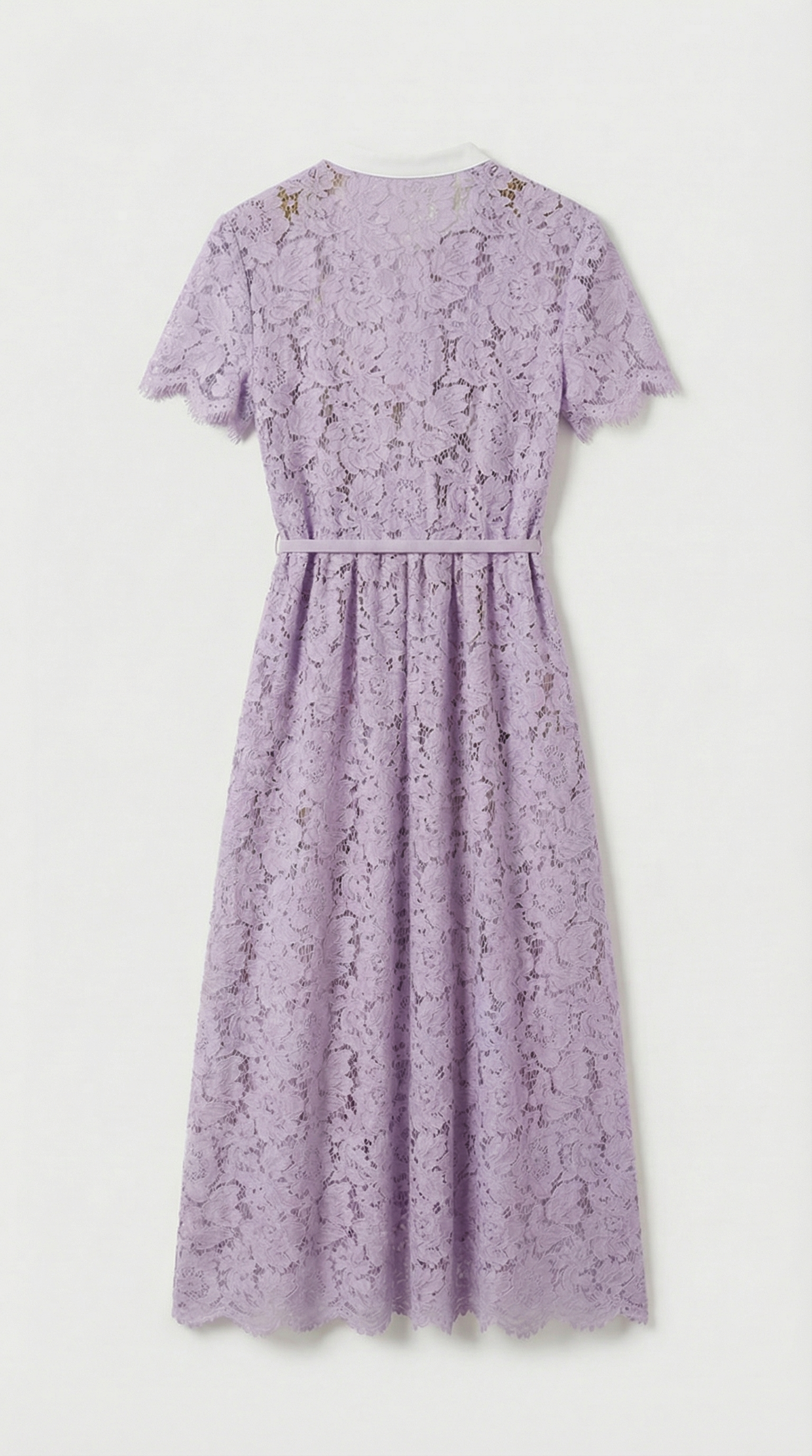 Zalia - Victorian Lace Belted Midi Dress