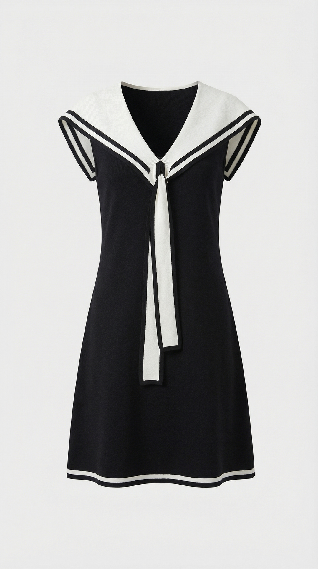 Dali - Contrast Sailor-Collar Mini Dress