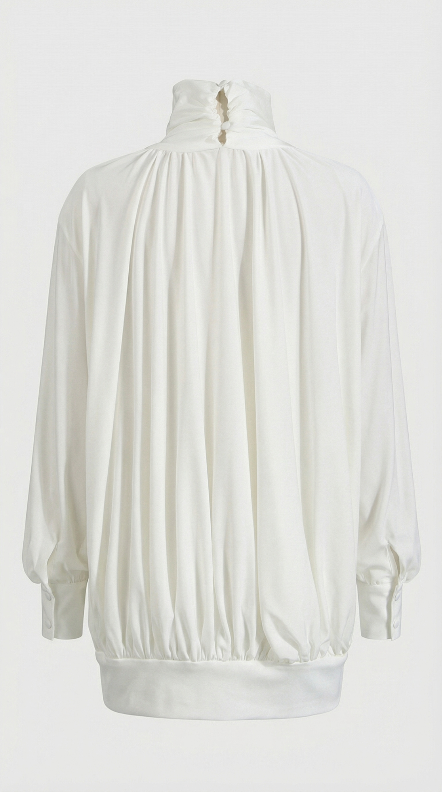 Vesa - Draped High-Neck Mini Dress with Rose Detail