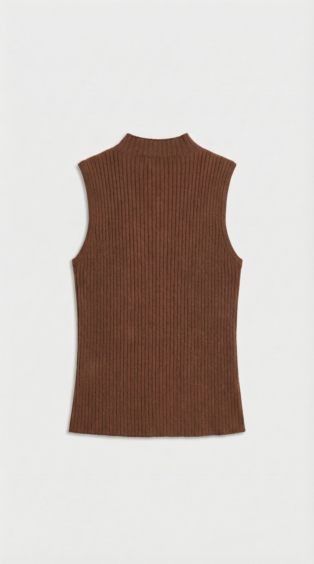 Corso - Keyhole-Detail Sleeveless Ribbed Top Brown