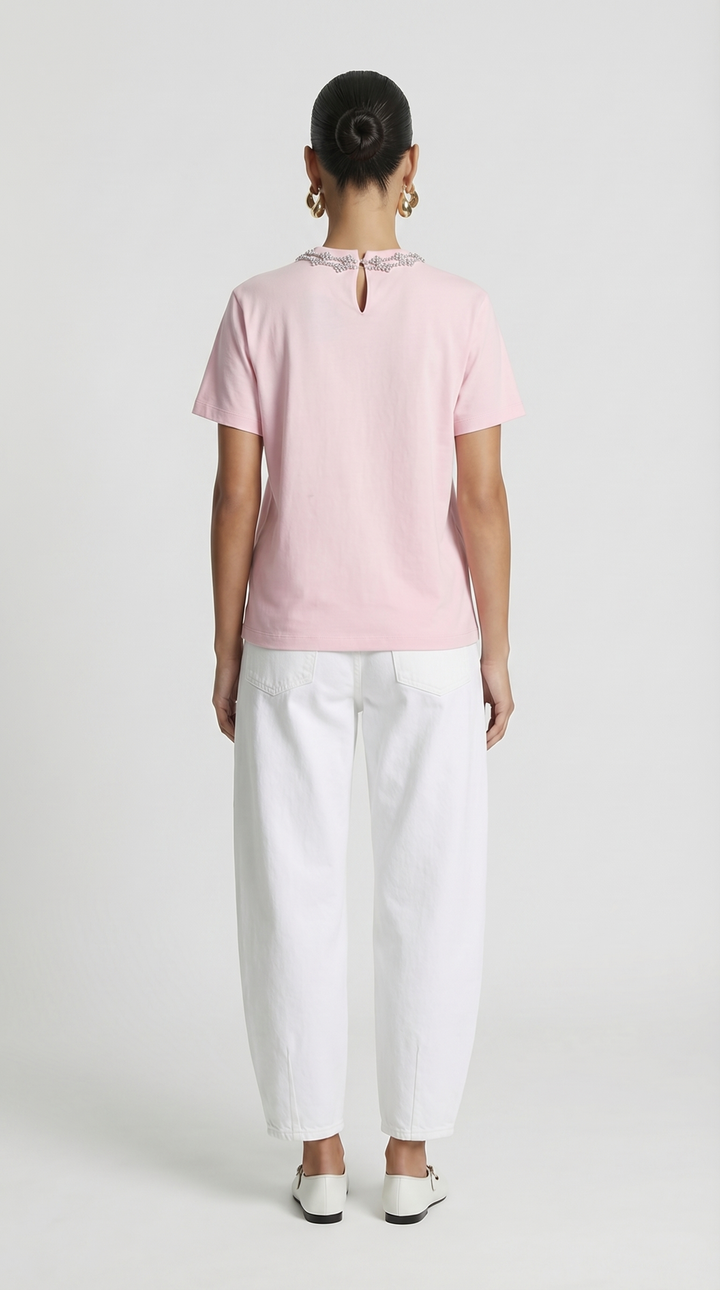 Dira - Crystal-Embellished Cotton T-Shirt