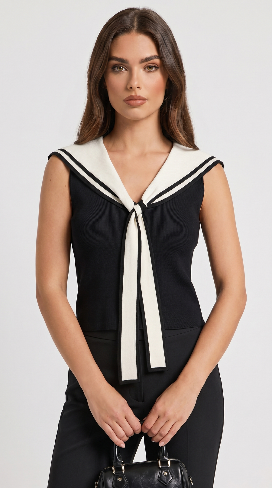 Ona - Nautical Sleeveless Knit Top