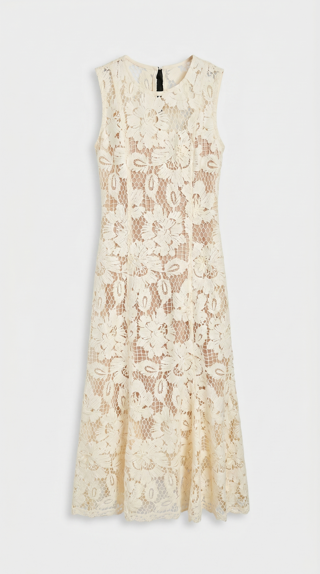 Esten - Sleeveless Guipure Lace Midi Dress