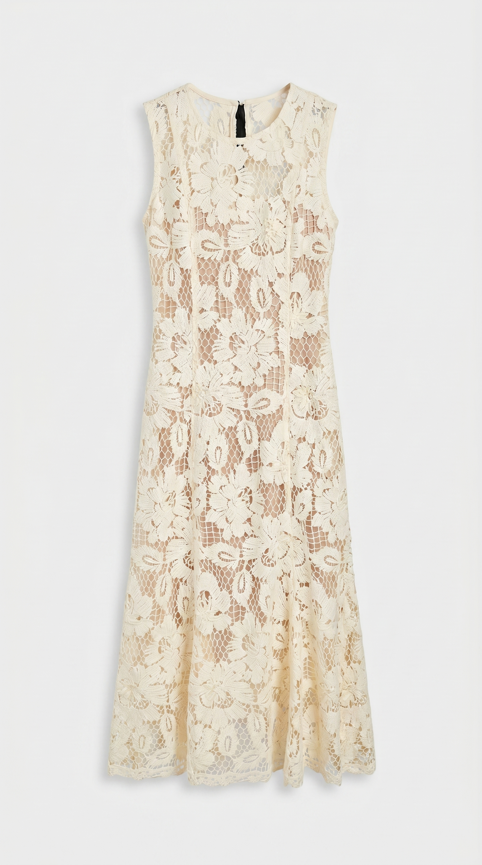 Esten - Sleeveless Guipure Lace Midi Dress