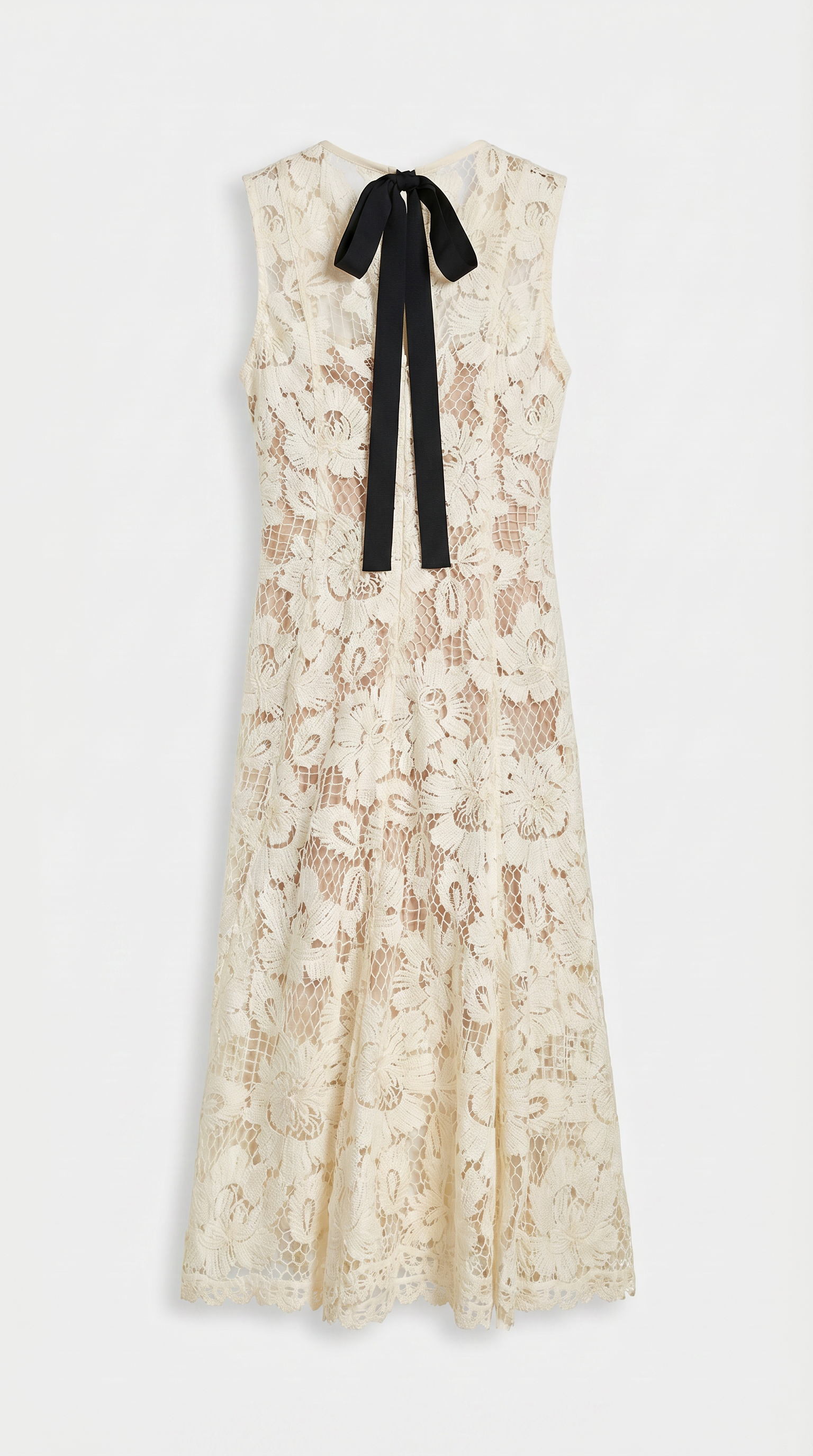 Esten - Sleeveless Guipure Lace Midi Dress
