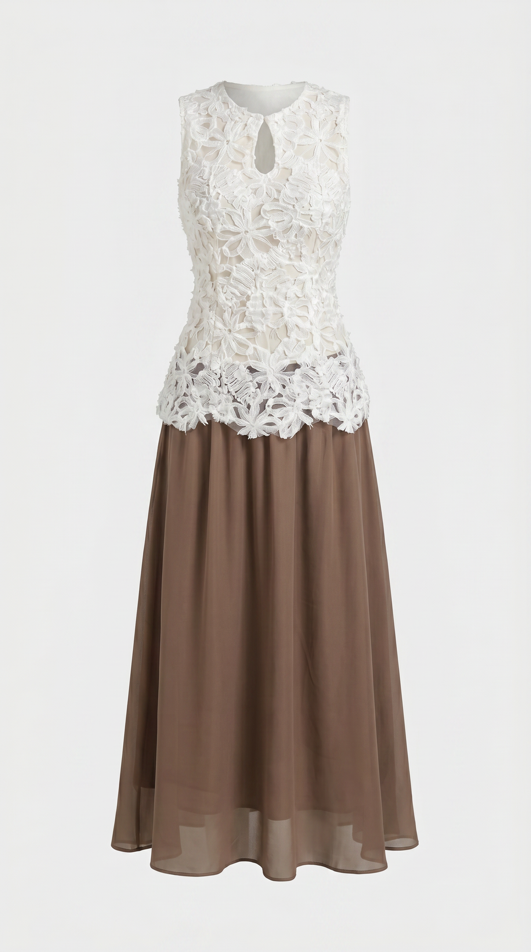 Asti - 3D Floral Appliqué Top & Midi Skirt
