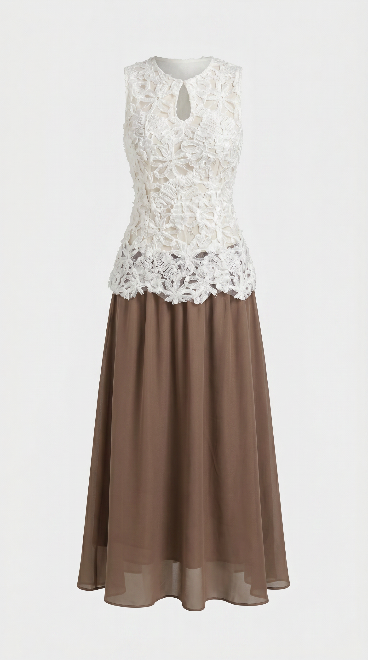 Asti - 3D Floral Appliqué Top & Midi Skirt