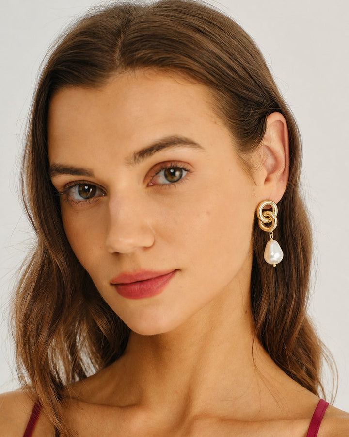 Gold Copper Earrings