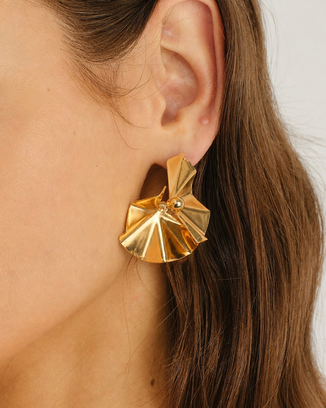 Gold Brass Earrings