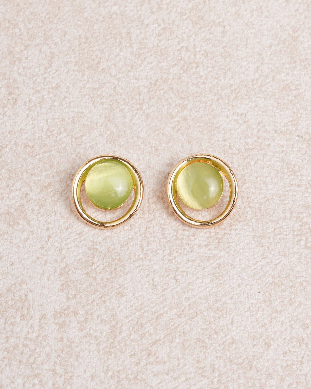 Green Brass Earrings