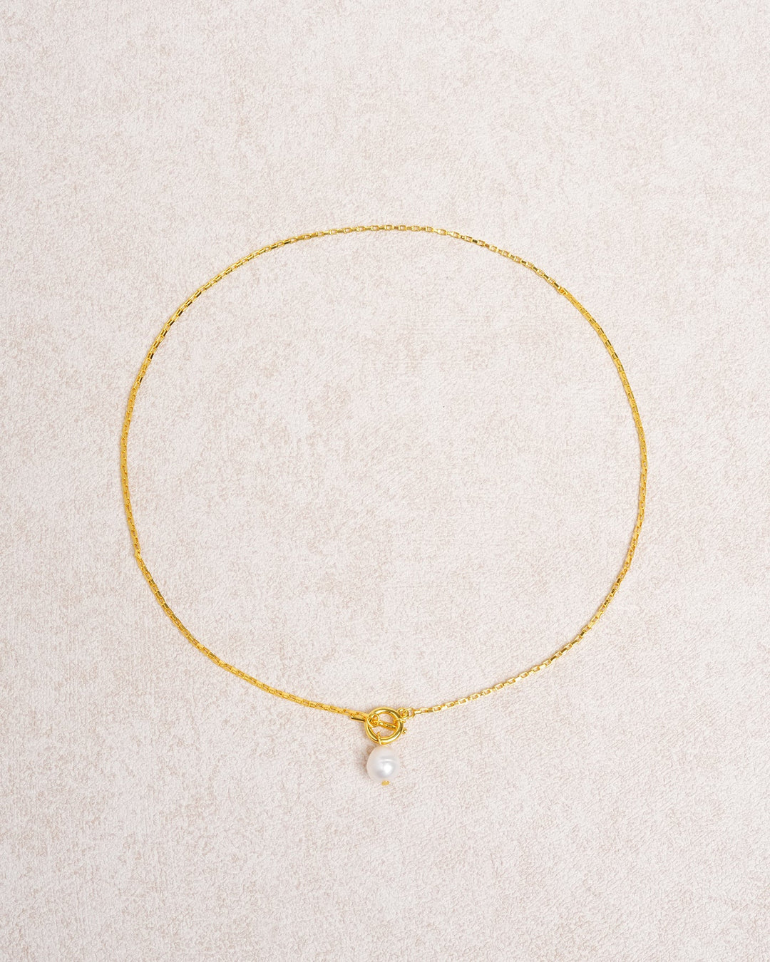 Gold Faux Pearl Snake Necklace