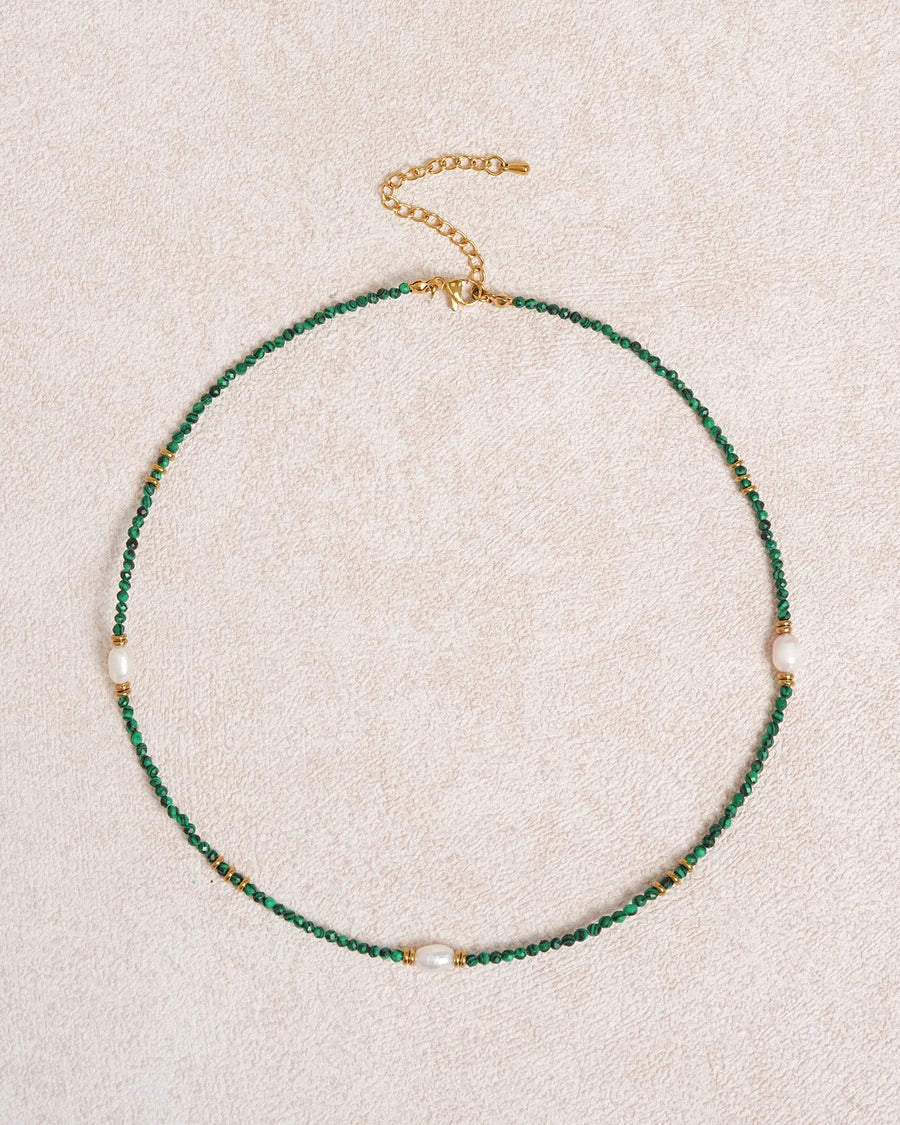 Green Seed Bead Necklace