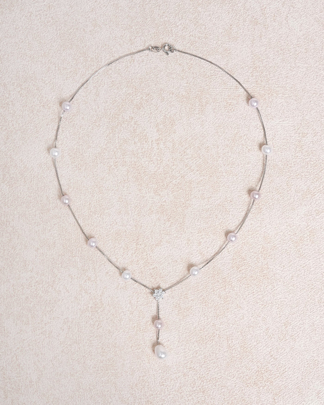 Silver Pearl Necklace