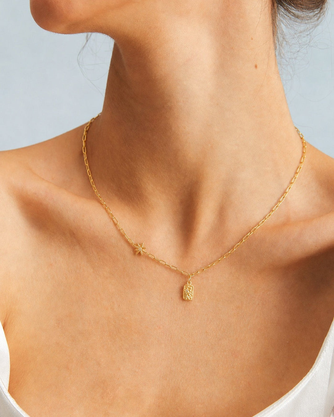 Gold Titanium Steel Necklace