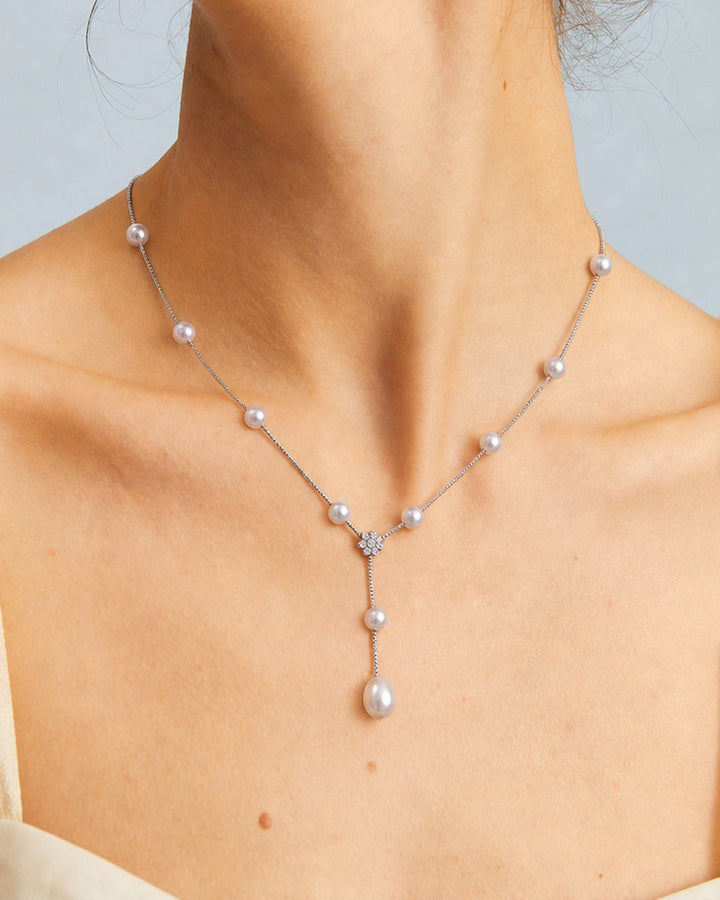 Silver Pearl Necklace